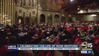 Memorial held for late Arizona governor Rose Mofford