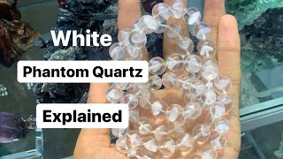 White Phantom Quartz Explained /Types of Phantom Quartz/ Pyramid Quartz/ Beads Bracelet