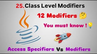 Declarations and Access Modifiers in Java (Part 4) | Class Level Modifiers Explained | Fight4Tech