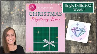 Jingle Drills 2024 Week 1 || Unbox My Diamond Art Club Christmas Mystery Box with me!