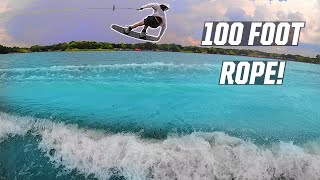 100 FOOT ROPE! - WAKEBOARDING!