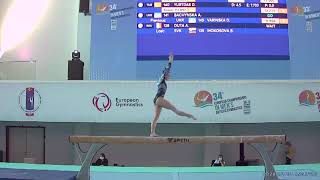 Anastasia Bachynska UKR Beam 2020 European Championships Qual