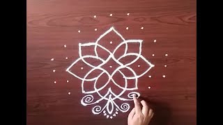 9*3  చుక్కల ముగ్గు | dots rangoli design || simple and easy rangoli with dots ||