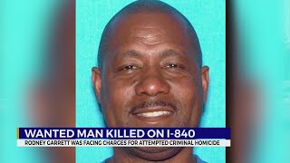TBI Most Wanted suspect killed in incident on I-840 in Williamson County