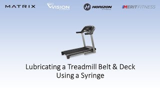 Lubricating a Treadmill Belt & Deck Using a Syringe