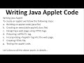 Writing Applet Code | How To Create Applet All Steps |  Applet In Java In Hindi |  @technicalicode