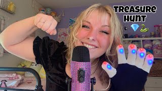 ASMR x marks the spot treasure hunt spiders crawling up your back trigger!! repeated tingles💎🕷🐍💗