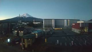 富士河口湖町からの富士山タイムラプス（日の出）