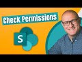 How to check permissions for a SharePoint file or folder via the Check Permissions feature