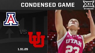 Arizona vs. Utah Condensed Game | 2024-25 Big 12 Women's Basketball