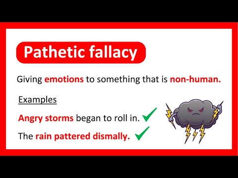 How do you write pathetic fallacy?