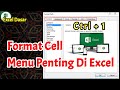Cara mengubah format cell di excel menjadi General, tanggal atau text