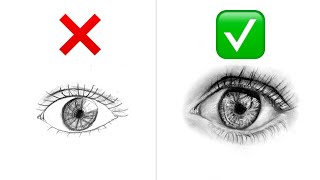 How to Draw Realistic Eyes Step by Step DO'S & DON'TS | Drawing Tutorial