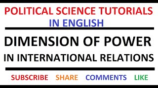 Dimensions of Power in International Relations