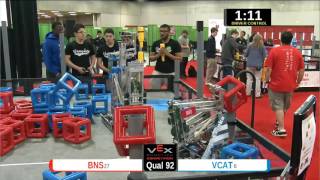 2015 VEXU Q92 - BNS vs VCAT - 70 to 52-Division Div-VEX U-VEX Worlds 2015