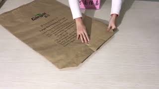 Custom Size Recycled Kraft Paper Bags 20kg 25kg Pasted Multiwall Paper Bags