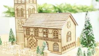 How to make the simple Church from Popsicle sticks