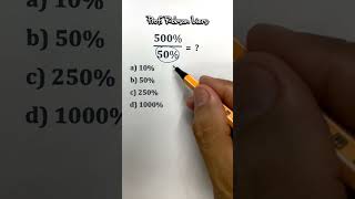 500% ÷ 50% = ❓ Questão de Porcentagem #matemática #shorts #porcentagem Prof Robson Liers