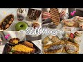 【爆食Vlog】朝から糖分過剰摂取して、フードコートで爆買いした日🥐🍮🍩💗