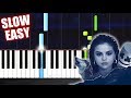 Selena Gomez, Marshmello - Wolves - SLOW EASY Piano Tutorial by PlutaX