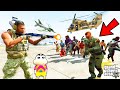 Franklin JOIN THE ARMY vs ZOMBIE Outbreak In GTA 5 | SHINCHAN and CHOP