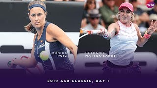 Monica Puig vs. Bethanie Mattek-Sands | 2019 ASB Classic Day 1 | WTA Highlights