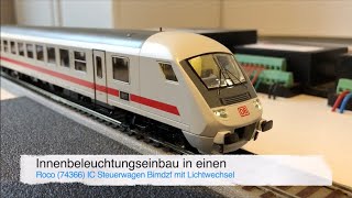 Roco 74366 IC Steuerwagen Bimdzf mit selbst gebauter Innenbeleuchtung  HD 1080p