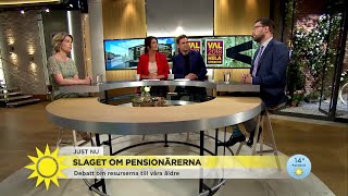 Debatt i studion: Annika Strandhäll (S) och Jimmie Åkesson (SD) om pensionärerna - Nyhetsmorgon (TV4