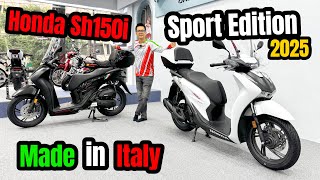 Honda Sh150i Sport Edition 2025 nhập Ý đầu tiên về Việt Nam giá hấp dẫn màu trắng đen