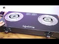 lifelong llgs10 glass top 2 burner gas stove unboxing review br tech films