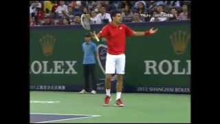 Novak Djokovic Playing Drunk against Del Potro at Shanghai ATP