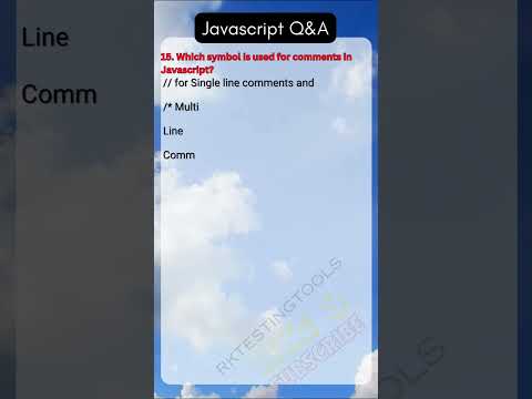 Which symbol is used for comments in JavaScript?