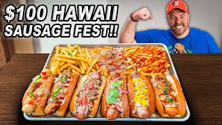 This $100 Hawaiian Sausage Fest Challenge in Honolulu Had Only Been Beaten Once!!