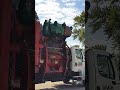 Automated Garbage Truck Double Dumping