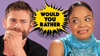 The Cast Of "Thor: Ragnarok" Plays Superhero Would You Rather