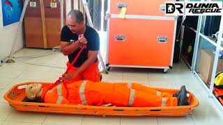 PATIENT PACKAGING - Menggunakan Pita Webbing untuk Mengikat korban di tandu Basket - VERTICAL RESCUE