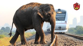 Tragic! Scary Moments When Animals Collide With Trains