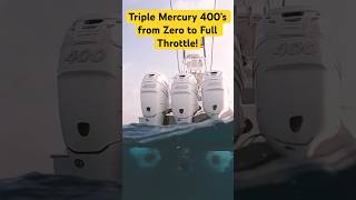 Mercury Marine 400 Outboard On Boat From Zero To Full Throttle - #boat #boats #speed