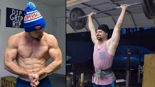 Vlog #94: Push Press 210lbs x 5x5 PR | Larsen Press 172.5lbs x 10's | Strict Curls 95lbs x 8's