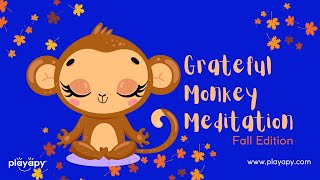 Grateful Monkey Meditation Fall Edition | 5-minute Guided Mindfulness & Breathing Exercise for Kids