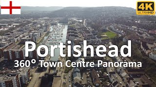 Portishead - Town Centre Panorama | Somerset | England | UK - 4k 360°