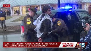 Protesters detained during ICE operation in South Burlington, Vermont
