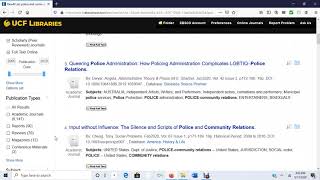 Finding Academic Articles at the UCF Library