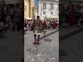 medieval warriors swordfight medieval fair of coimbra portugal