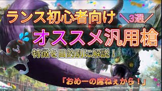 【ランス初心者向け】汎用ランスはどれがいい？【ランサーが解説】