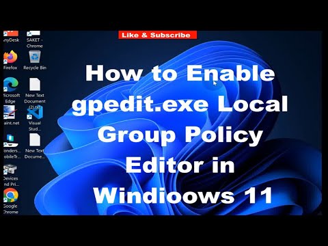 Включить редактор локальной групповой политики gpedit exe в Windows 11