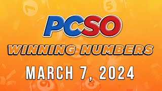 P38M Jackpot Super Lotto 6/49, 2D, 3D, 6D, and Lotto 6/42 | March 7, 2024