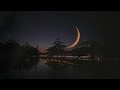 東大寺大仏殿と月_４k