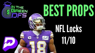 PRIZEPICKS NFL TODAY | BEST 5 BETS | SUNDAY 11/10/24 | NFL WEEK 10 | BONUS BET 🔥