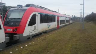 Zwei Itino der Odenwaldbahn(BR 615) erreichen Darmstadt Nord als RB 81 nach Darmstadt Hbf